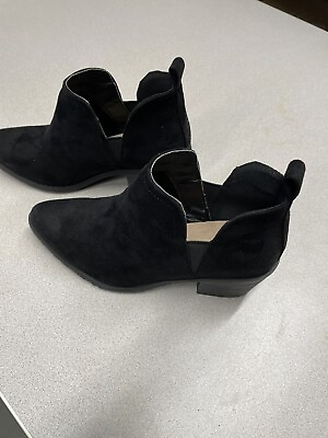 #ad Pierre Dumas Ankle Boots Black Suede Women#x27;s Size 7.5 $39.99