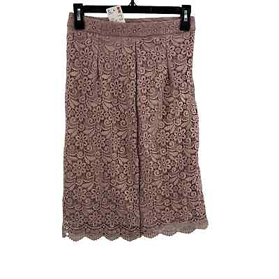 #ad Uniqlo Pink Lace Pencil Skirt Midi Size Small New $19.00