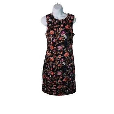 #ad WHBM embroidered sheath cocktail dress womens 8 $47.18