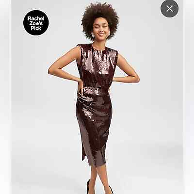#ad NWT Express S Plum Sequin Sleeveless Dress $42.50