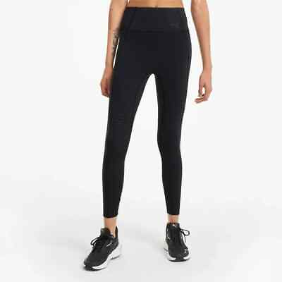 #ad Puma L2137 Womens Black Forever Luxe Ellavate High Waist 7 8 Tights Size S $71.10