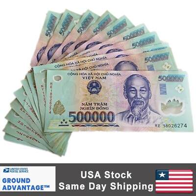 #ad #ad One Million Vietnam Dong Banknote 2x500k VND 500000 Vietnamese Dong 1 Million $62.50