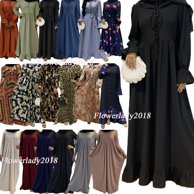 #ad Muslim Women Long Maxi Dress Abaya Dubai Kaftan Islamic Caftan Party Gown Robes C $53.50
