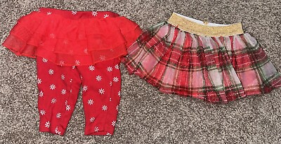 #ad Infant Girls Size 0 3 Months Skirt amp; Size 3 Months Leggings W Skirt Attached $9.00