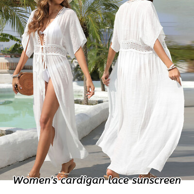 #ad #ad Women#x27;s Beach Bikini Cover Up Sarong Dress Lace Crochet Wear Summer Swimwear. $20.50