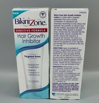 #ad Lot of 2 Bikini Zone Sensitive Formula Hair Growth Inhibitor Targeted Areas 1oz $17.12