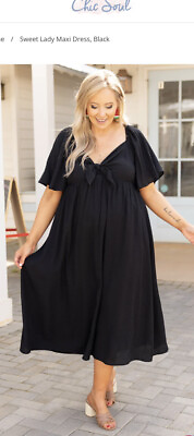 #ad #ad Sweet Lady Maxi Dress Black 3X $18.75