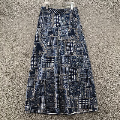 J.McLaughlin Skirt Womens 0 Blue Sahara Paisley Maxi A Line Ladies $49.03