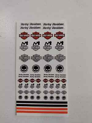 #ad 1 64 for hot wheels waterslide decals harley davidson MADE IN THE USA $4.50
