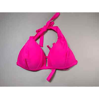 #ad Bra Style Padded Women#x27;s Pink Halter Bikini Top Size Medium $6.99