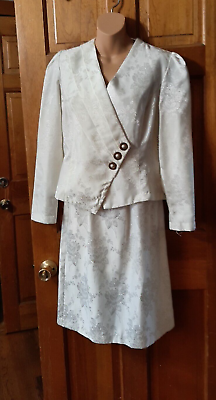 #ad #x27; White Skirt Suit Pablo Collection Size 10 Formal Wedding Party $27.99