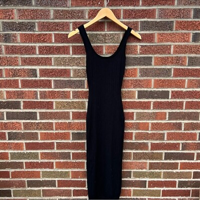 #ad Windsor Black Ribbed Sleeveless Bodycon Maxi Dress $45.00