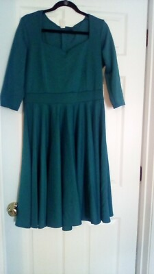 #ad womens vintage style dress in green size xl $14.50