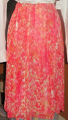 #ad JONES NEW YORK NWT $139 orange coral pink white floral women#x27;s skirt long $69.99