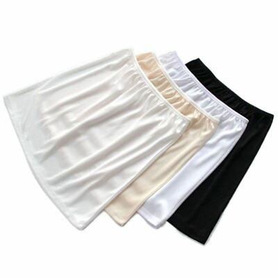 #ad Women#x27;s Summer Intimates Casual Mini Lined Skirts Elastic Slips Underskirt $18.57