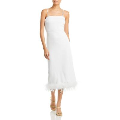 #ad Lucy Paris Womens Mareena Feather Trim Cocktail and Party Dress BHFO 3332 $15.99