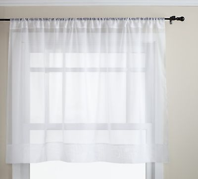 Solid White Sheer Window Curtain Voil In ALL Sizes NEW ARRIVAL SALE $3.85