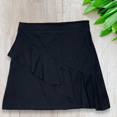 #ad Lush Womens Medium Black Pencil Skirt Pull On Elastic Waist $19.80