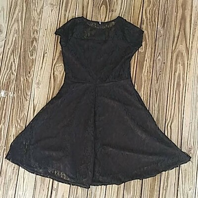 #ad #ad 🌹NWOT Sexy Women#x27;s Floral Lace Overlay Cocktail Little Black Dress Size M🌹 $19.99