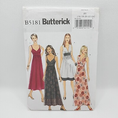 #ad Butterick 5181 Misses#x27; Knee Length Maxi Dress Sewing Pattern Size 16 24 Uncut $4.99