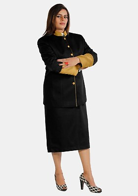 #ad Clergy Skirt Suits for Women – Black Gold perfect black clergy skirt suit. $177.49