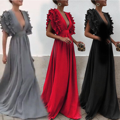#ad #ad Womens Party Wedding Ball Formal Gown Dresses Evening Prom Bridesmaid Long $24.34