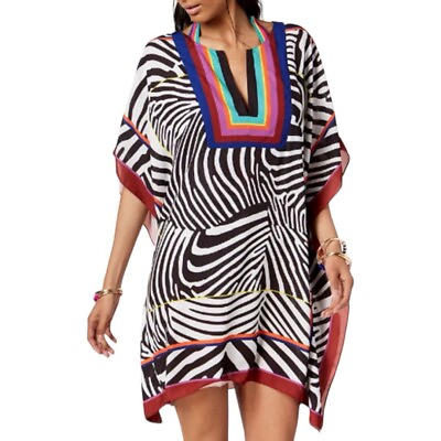 #ad Trina Turk x I.N.C. Zebra Print Kaftan Swimsuit Cover Up Size L XL $29.99