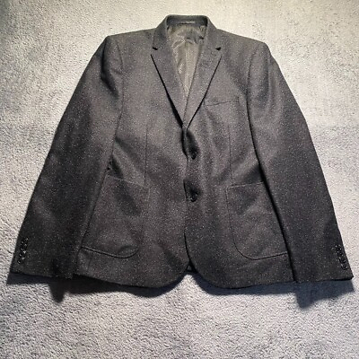 #ad Next Suit Jacket Mens 44R 112CM Slim Fit Black Long Sleeve Tailoring GBP 17.23