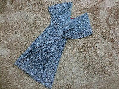 #ad Vivienne Tam Sheer Mesh Party Dress Short Sleeve Size 1 Knee Length Grey Dot $178.03