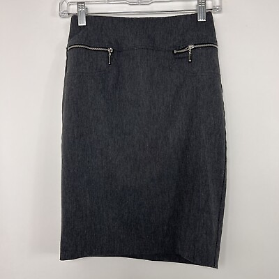 #ad Joe B by Joe Benbasset Pencil Skirt Women#x27;s Size XS Gray Knee Length Stretch $7.49