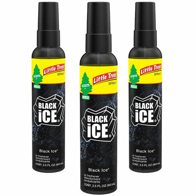 Little Trees Spray Car Air Freshener 3 PACK Black Ice $12.99