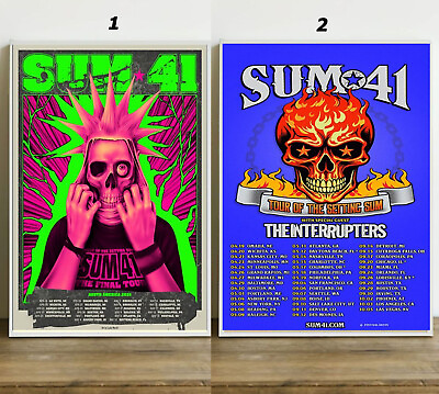 #ad Sum 41 North America Tour 2024 Poster $12.88