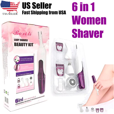 #ad #ad 6 in 1 Women Shaver Cordless Wet Dry Electric Bikini Shaver for Women $10.99