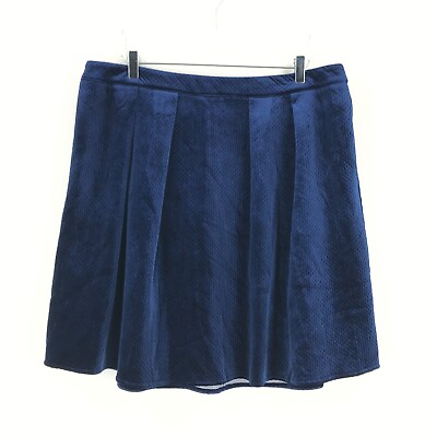 #ad Worthington Woman Womens Skirt 16W Blue Pockets Pleated Zipper Back Lined $16.99