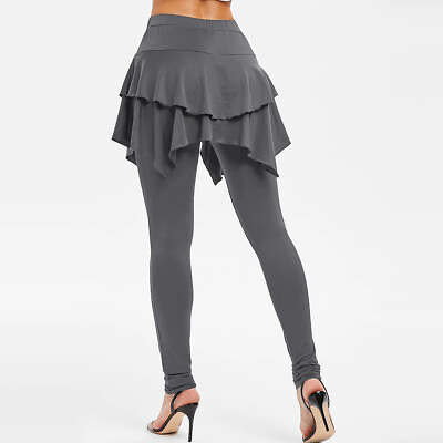 #ad #ad Trousers Irregular Hem Women#x27;s Skirt Leggings Pants Sports Fitness Workout Yoga $17.09