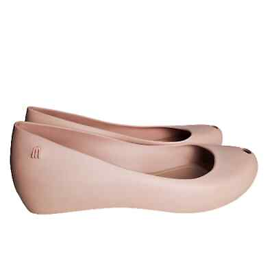 #ad Melissa Ultragirl Basic ll Flat Shoes Pink Womens Size 9 Rose Matte Slip On $36.55