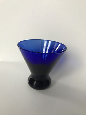 #ad cobalt blue cocktail glass $10.00