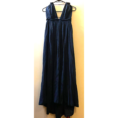 #ad Blue Maxi Halter Dress Size XS $6.75