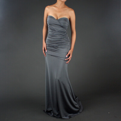 Formal Prom Juniors Strapless Party Gown Evening Cocktail Long Maxi Dress S M L $19.99