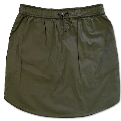 #ad SUNDRY For Evereve Pull On Summer Mini Skirt Size 0 Olive Green $15.79