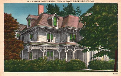 Independence MO Summer White House Truman Home Vintage Postcard e5116 $1.95