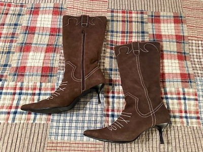 #ad Cami Brown Size 10B Zip Up Women#x27;s Boots Pre Owned $57.99