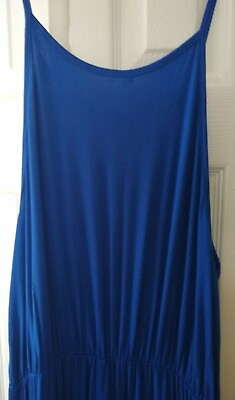 #ad Maxi Dress Royal Blue Doublju Side Slit Sleeveless Size XL $16.14
