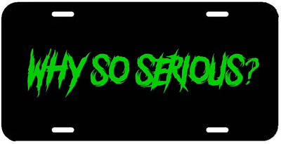 #ad Why So Serious License Plate Frame Joker Funny Cover Front Plate Lime Green $12.99