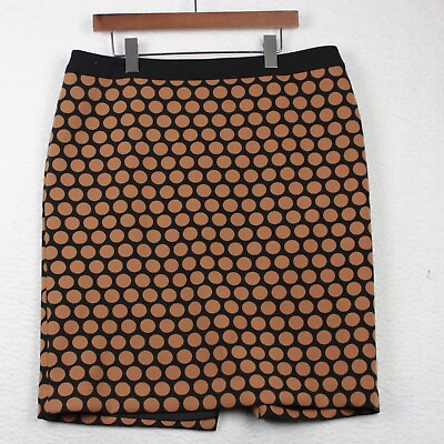 #ad #ad Talbots Pencil Skirt Petite Size 14P Polka Dot Brown $18.69
