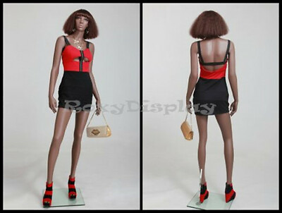 #ad Pretty Black Female Fiberglass mannequin Dress Form Display #MZ MYA1 $265.00