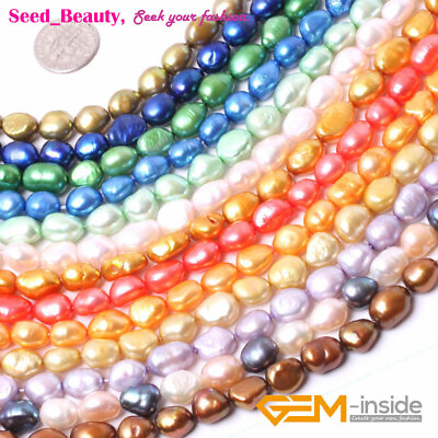 8 9mm Freshwater Pearl Loose Beads for Jewelry Craft Making 15quot; DIY Wholesale $4.29