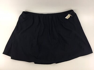 #ad Topanga T.H.E. Womens Plus Size 22W Swim Skirt Black Tummy Control New $6.59