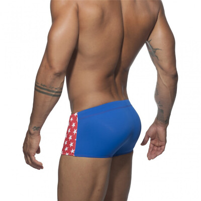#ad Men#x27;s Stars Printed Swimwear Swimsuit Sexy Swimming Trunks Beachwear Shorts $12.89