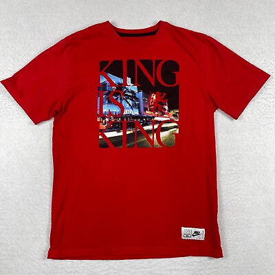 #ad Nike Shirt Mens Large Red King Is King Lebron James LBJ South Beach Miami FL $19.60